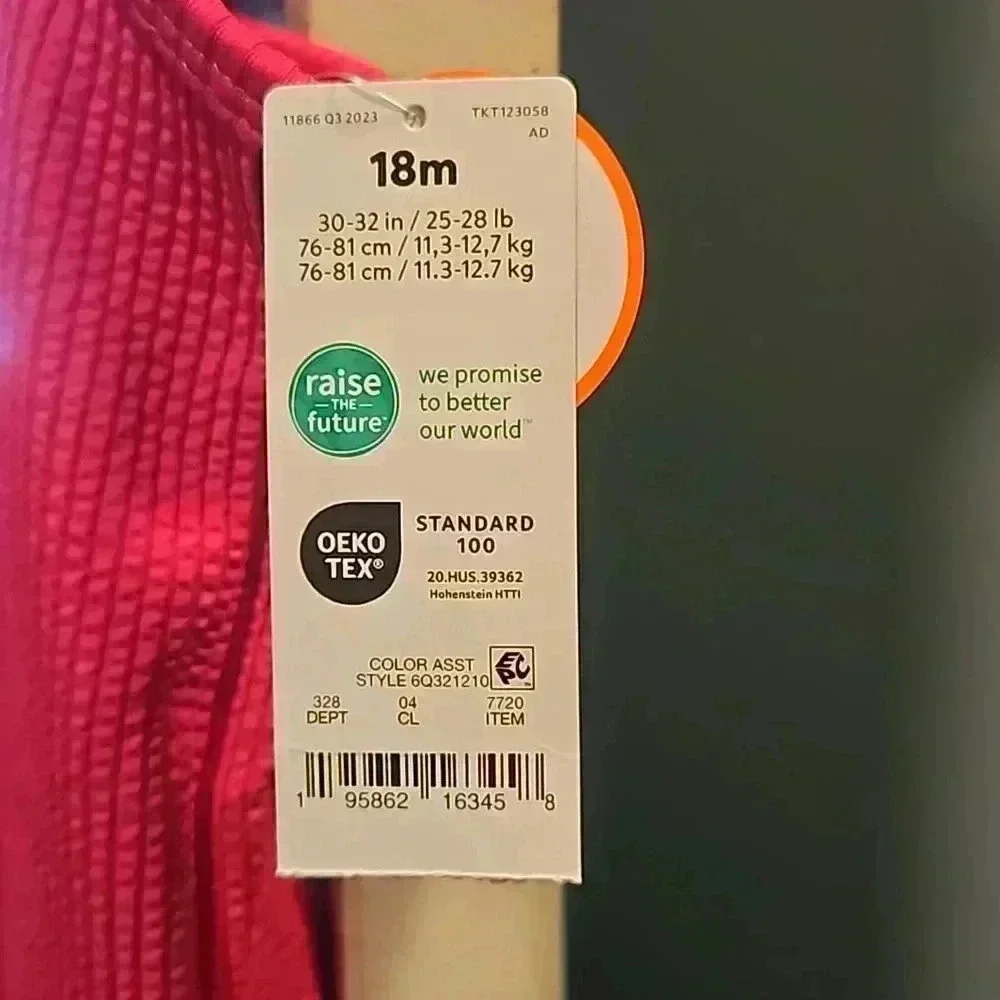 Carter's  solid pink girls bathing suit - Picture 5 of 8